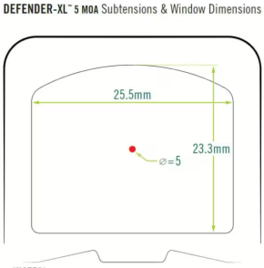 Vortex Defender XL Red Dot 5 MOA