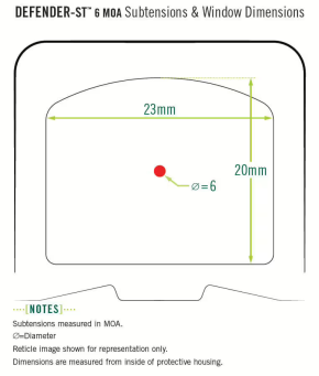 Vortex Defender ST Red Dot 6 MOA