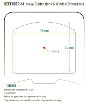 Vortex Defender ST Red Dot 3 MOA